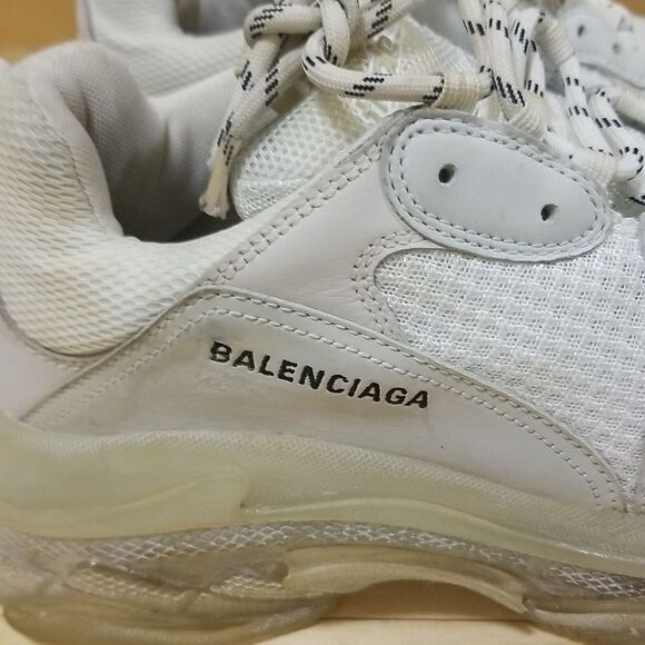 BALENCIAGA Triple S 'Clear Sole' Chunky Sneakers Mens Size: 10 - Picture 7 of 9